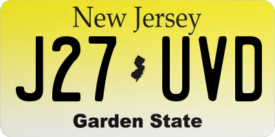 NJ license plate J27UVD
