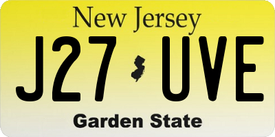 NJ license plate J27UVE