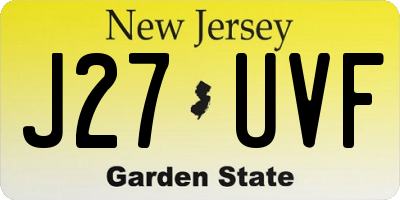 NJ license plate J27UVF