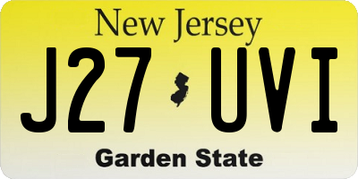 NJ license plate J27UVI