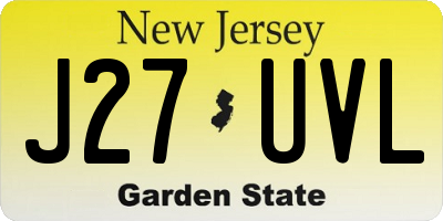 NJ license plate J27UVL