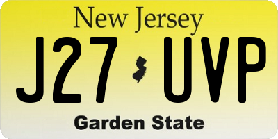 NJ license plate J27UVP