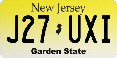 NJ license plate J27UXI
