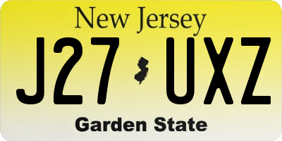 NJ license plate J27UXZ