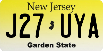 NJ license plate J27UYA