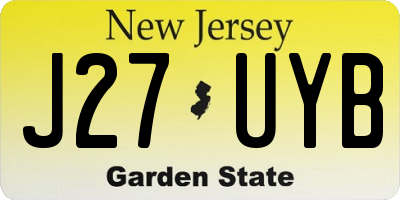 NJ license plate J27UYB