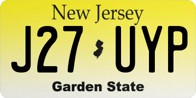 NJ license plate J27UYP