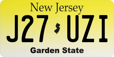 NJ license plate J27UZI