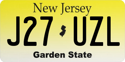 NJ license plate J27UZL