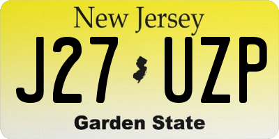 NJ license plate J27UZP