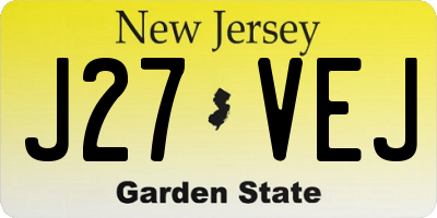 NJ license plate J27VEJ