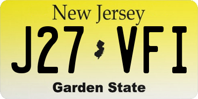 NJ license plate J27VFI