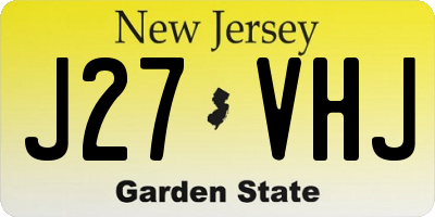 NJ license plate J27VHJ