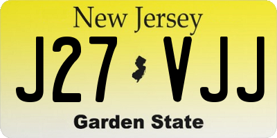 NJ license plate J27VJJ