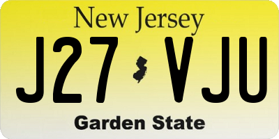 NJ license plate J27VJU