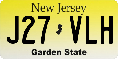 NJ license plate J27VLH
