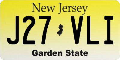 NJ license plate J27VLI