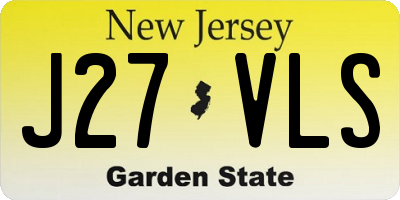 NJ license plate J27VLS