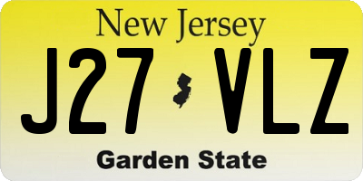 NJ license plate J27VLZ
