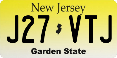 NJ license plate J27VTJ