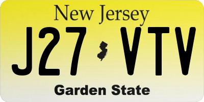 NJ license plate J27VTV