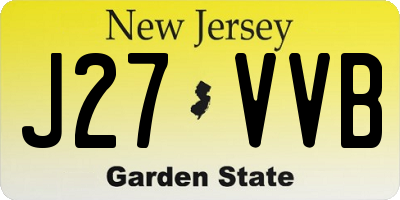 NJ license plate J27VVB