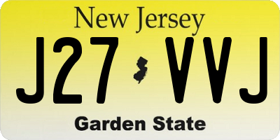NJ license plate J27VVJ