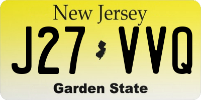 NJ license plate J27VVQ