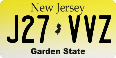 NJ license plate J27VVZ