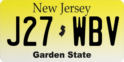NJ license plate J27WBV