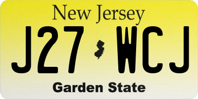 NJ license plate J27WCJ