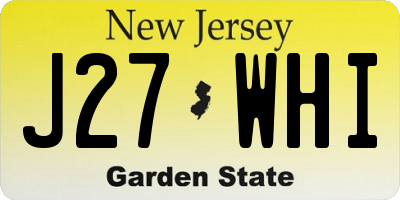 NJ license plate J27WHI