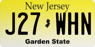 NJ license plate J27WHN