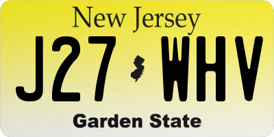 NJ license plate J27WHV