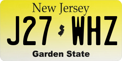 NJ license plate J27WHZ