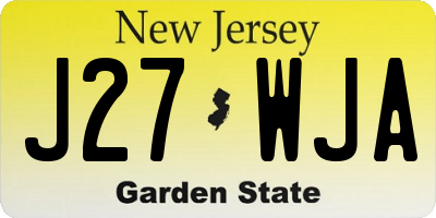 NJ license plate J27WJA