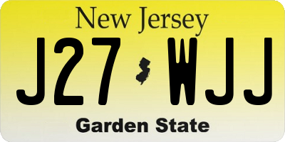 NJ license plate J27WJJ