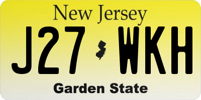 NJ license plate J27WKH