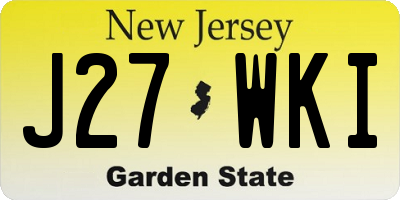 NJ license plate J27WKI