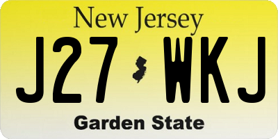 NJ license plate J27WKJ