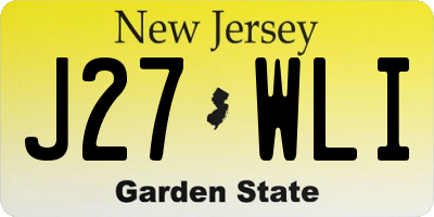 NJ license plate J27WLI