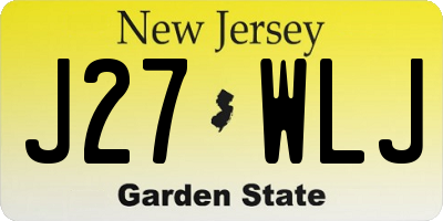 NJ license plate J27WLJ