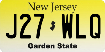 NJ license plate J27WLQ