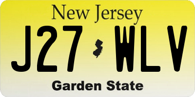 NJ license plate J27WLV