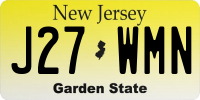 NJ license plate J27WMN