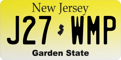 NJ license plate J27WMP