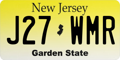 NJ license plate J27WMR