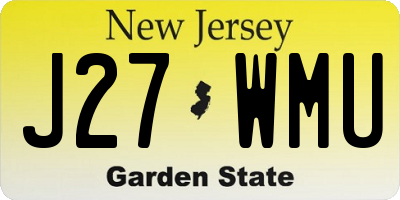 NJ license plate J27WMU