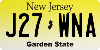 NJ license plate J27WNA