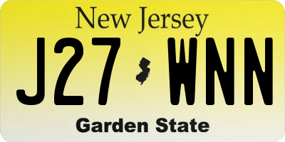NJ license plate J27WNN